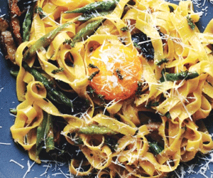 Read more about the article Fettuccine with Portabella and Asparagus
